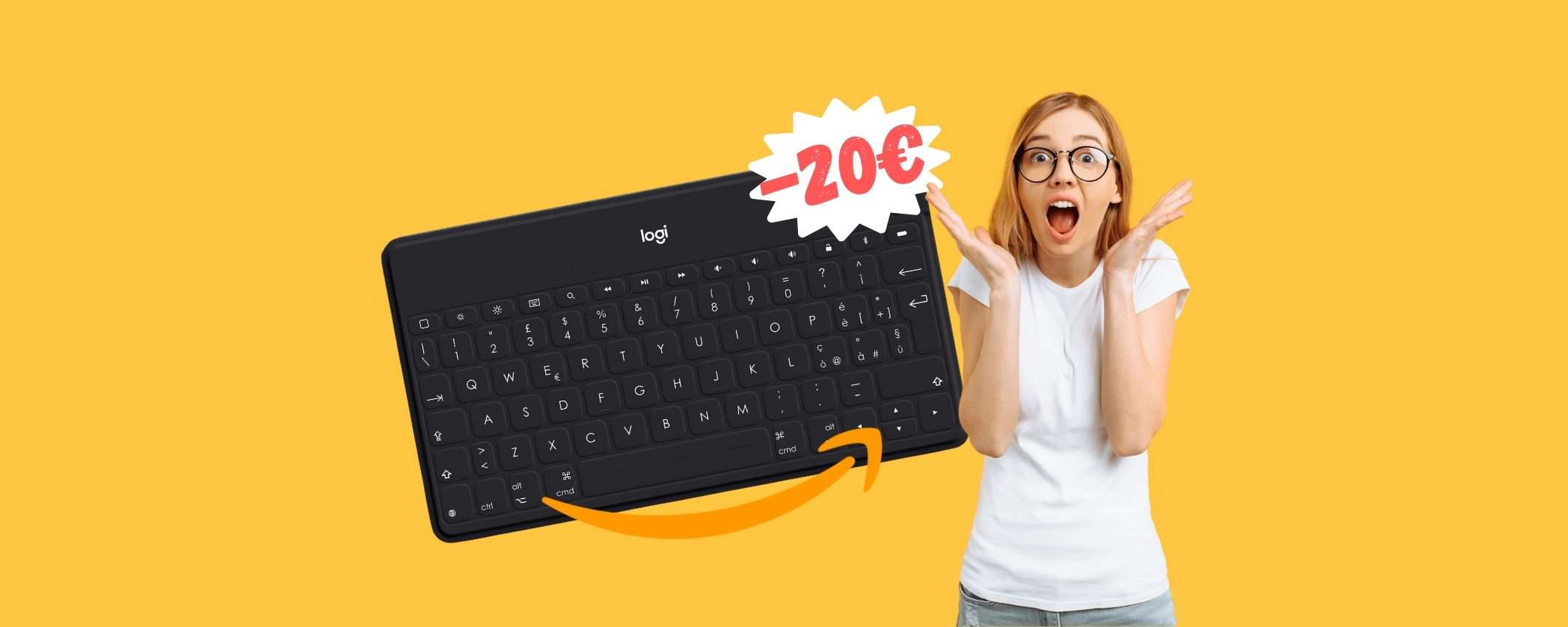 Logitech Keys-To-Go su Amazon con lo SCONTO di 20€ Logitech Keys-To-Go su Amazon con lo SCONTO di 20€