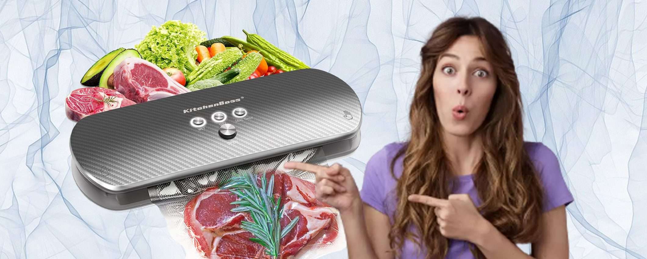 Macchina sottovuoto per alimenti professionale a 26€: sconto TOP Macchina sottovuoto per alimenti professionale a 26€: sconto TOP