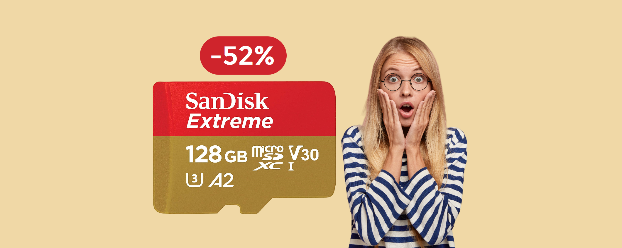 MicroSD 128GB SanDisk a meno di METÀ PREZZO: tua con 22€