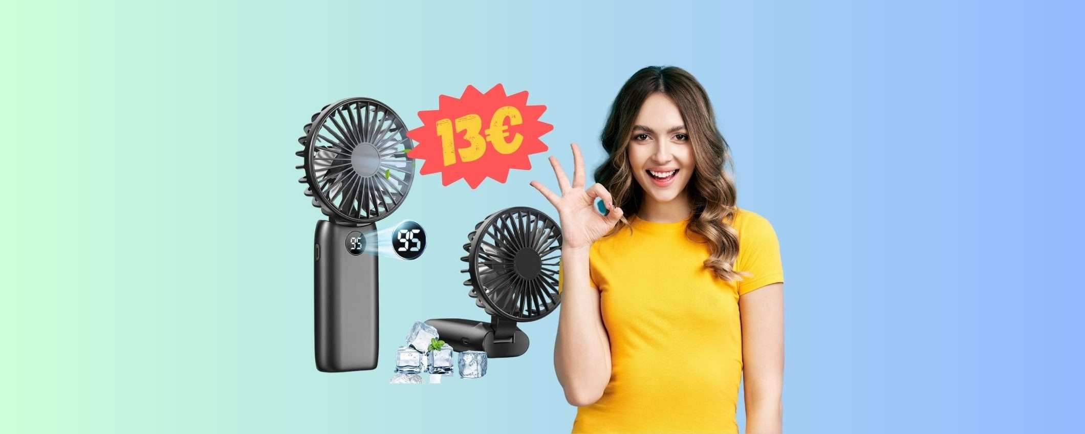 Mini ventilatore portatile a PREZZO RIDICOLO, appena 13€ Mini ventilatore portatile a PREZZO RIDICOLO, appena 13€