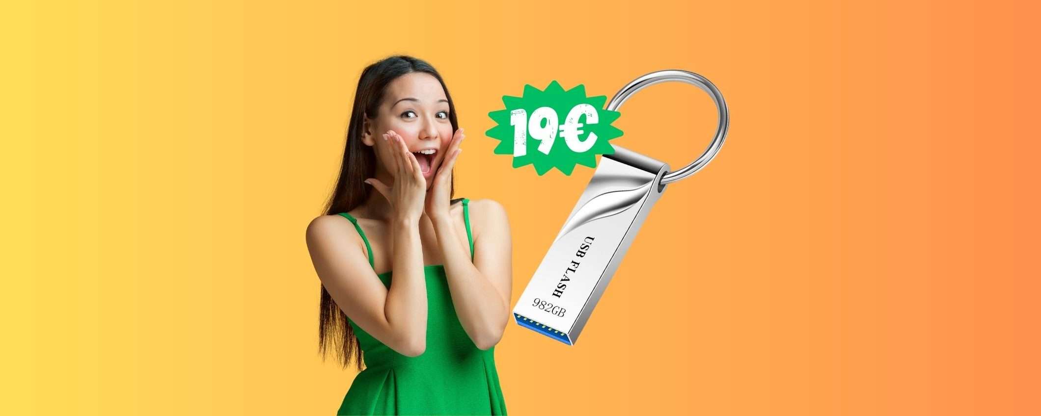 Pendrive da 982GB a 19€ è la FOLLE OFFERTA di Amazon