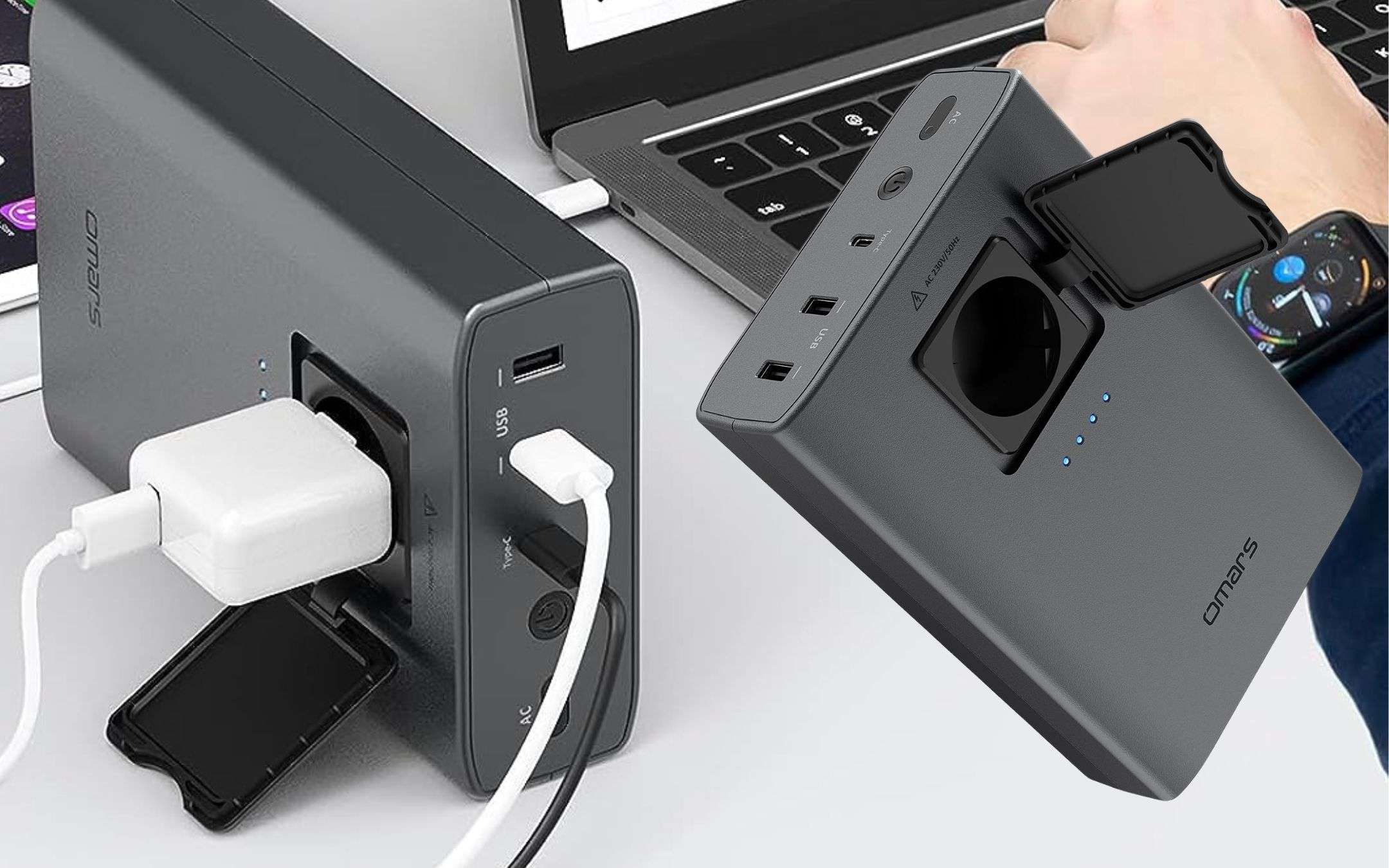 Power Bank PD 5000 mAh con Presa USB-C™ Integrata 20W Bianco - Power