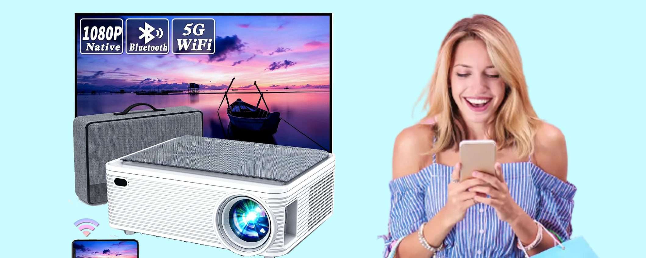 Proiettore Full HD con Wi-Fi e Bluetooth: sconto BOMBA di 111€ Proiettore Full HD con Wi-Fi e Bluetooth: sconto BOMBA di 111€