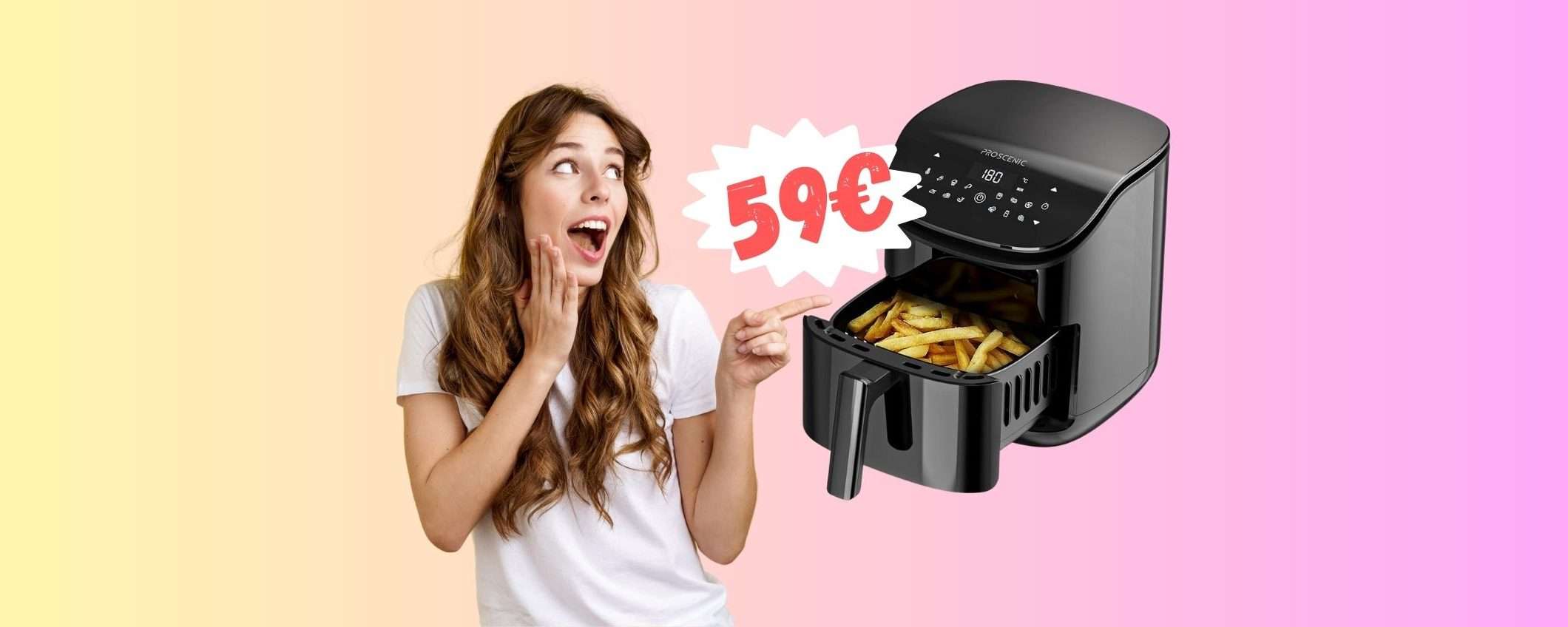 Proscenic T20: friggitrice ad aria con display touch 10 in 1 a 59€ Proscenic T20: friggitrice ad aria con display touch 10 in 1 a 59€