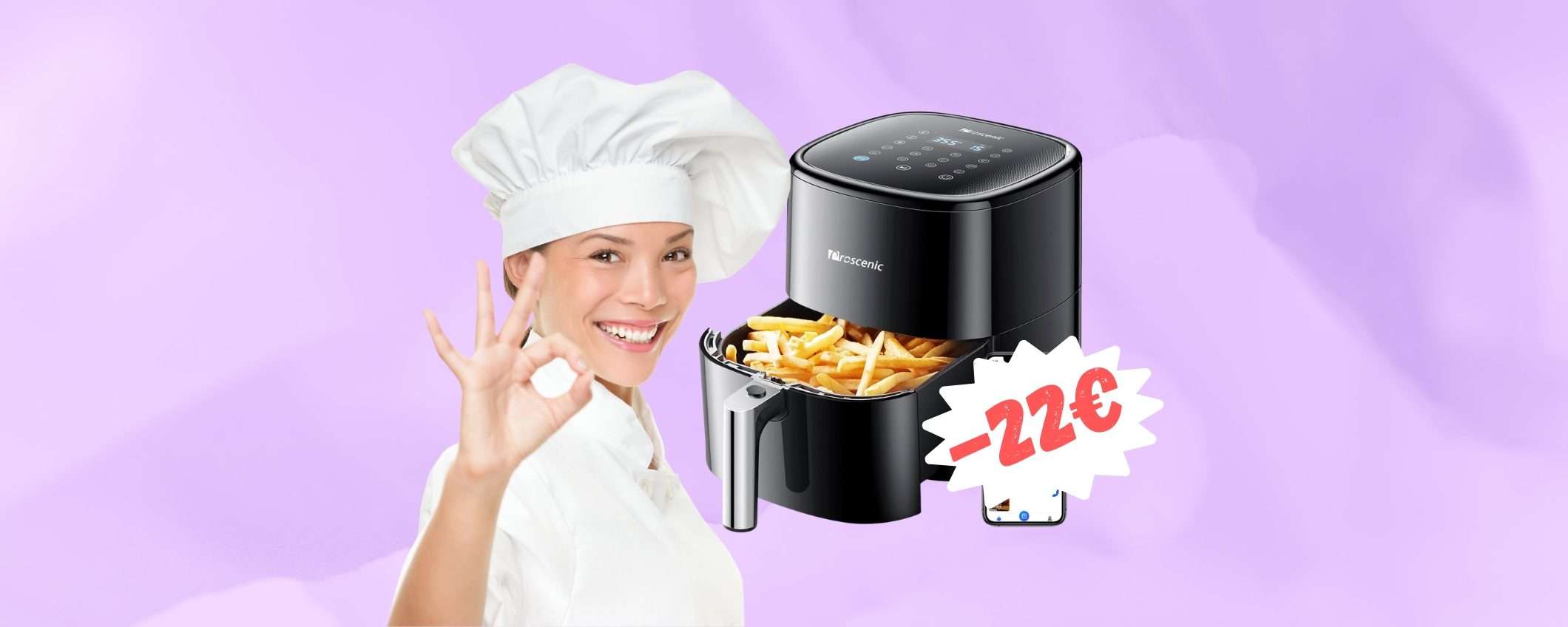 Proscenic T22: la MIGLIORE friggitrice ad aria con 11 programmi Proscenic T22: la MIGLIORE friggitrice ad aria con 11 programmi