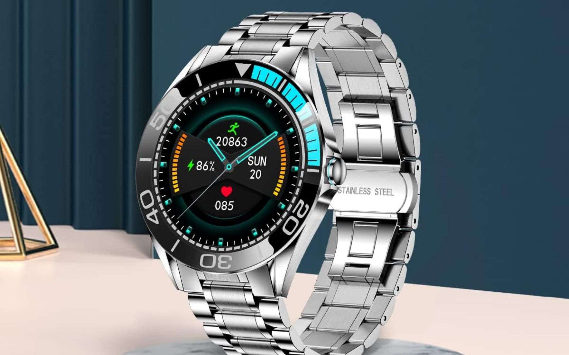 Smartwatch PREMIUM con cinturino in acciaio a 29€: sconto SHOCK (-50%)