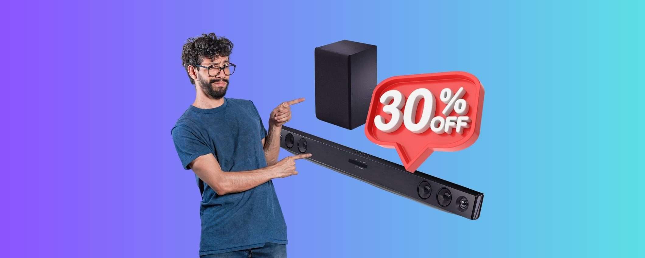 Soundbar LG con subwoofer wireless a PREZZO HOT (-30%) Soundbar LG con subwoofer wireless a PREZZO HOT (-30%)