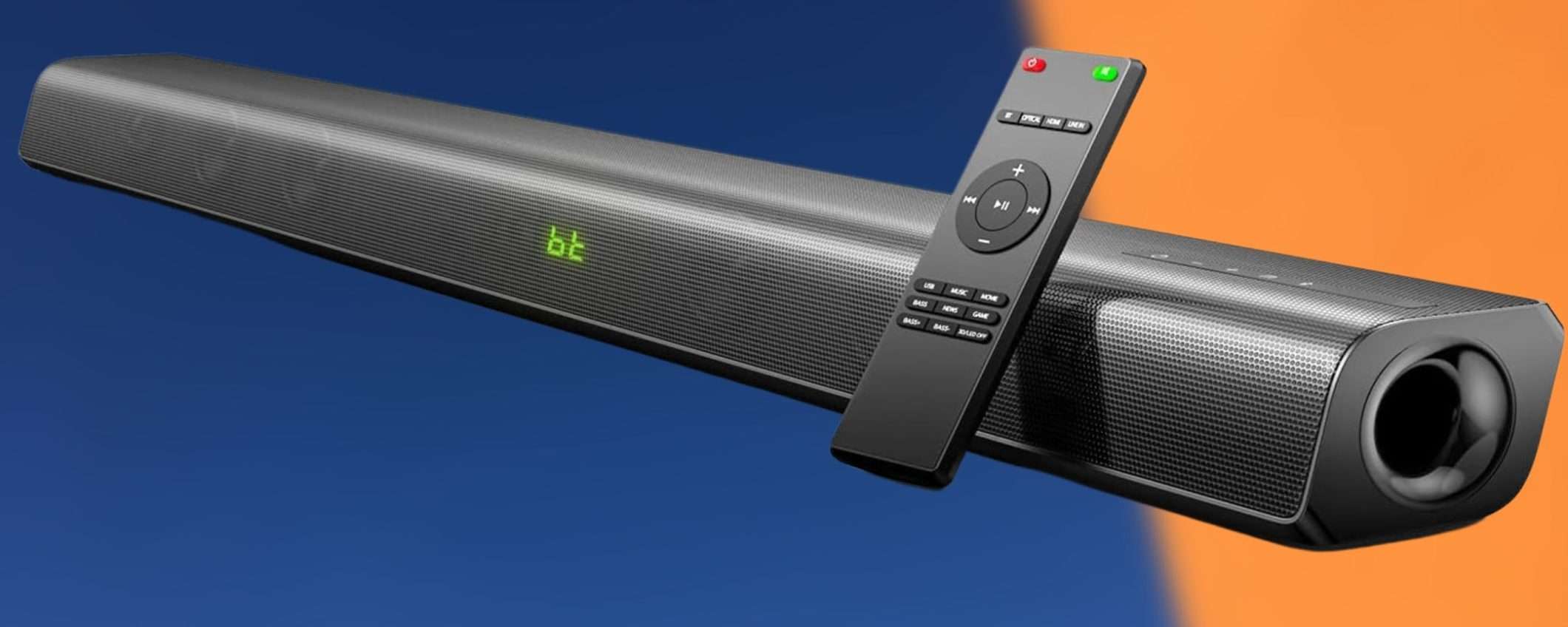 Una STRATOSFERICA soundbar 120W a prezzo WOW su Amazon (62€) Una STRATOSFERICA soundbar 120W a prezzo WOW su Amazon (62€)