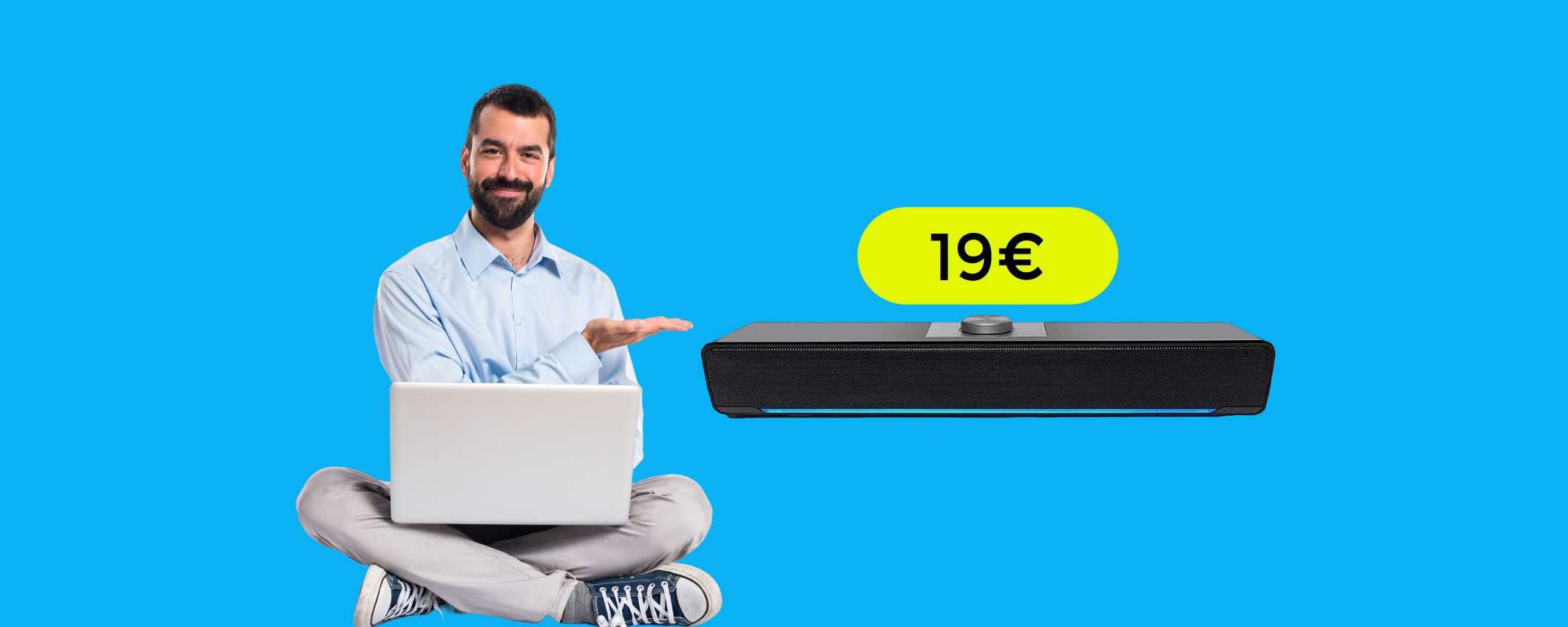 Soundbar per TV, PC, smartphone e tablet: 19€ col DOPPIO sconto Soundbar per TV, PC, smartphone e tablet: 19€ col DOPPIO sconto