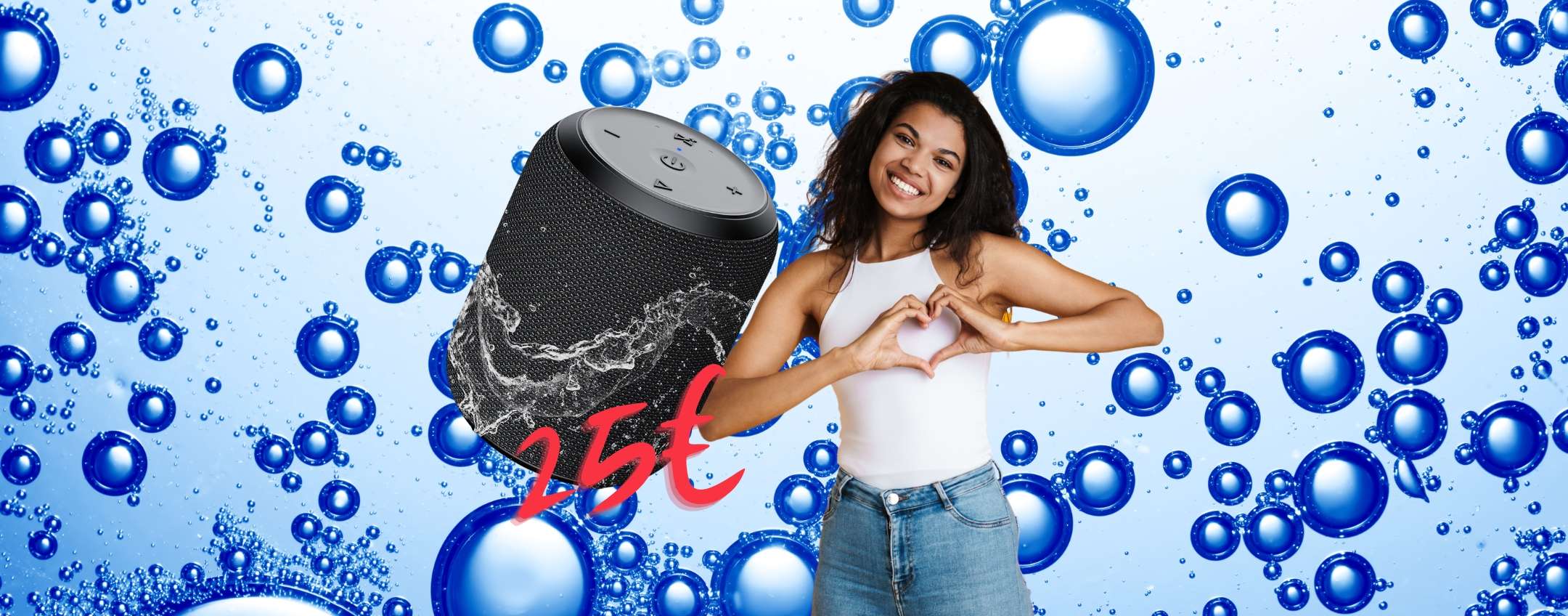 Boompods Beachboom Cassa Bluetooth Portatile - Altoparlante Impermeabile IPX7, Diffusore Audio con 5 Ore di Autonomia e Pulsante Selfie, Plastica Riciclata, Mini Speaker per Doccia e Viaggi, Camuffare