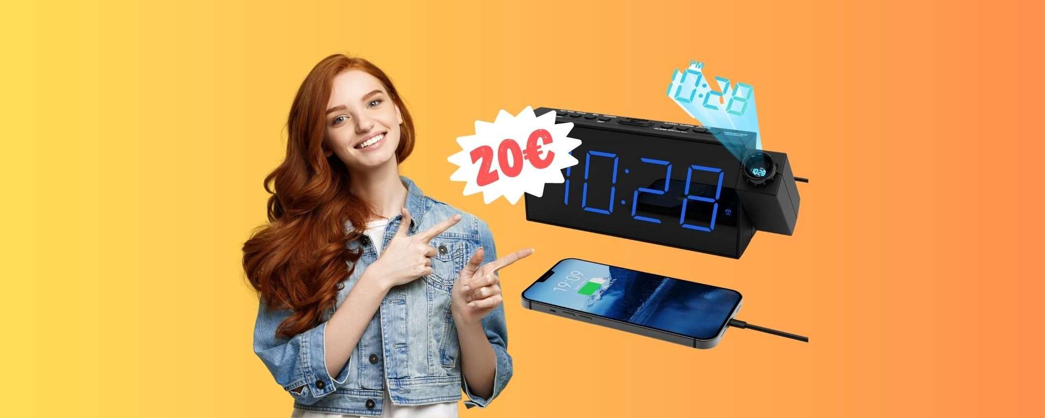 Sveglia con proiettore da 7 pollici e porta USB a 20€ è un AFFARE Sveglia con proiettore da 7 pollici e porta USB a 20€ è un AFFARE