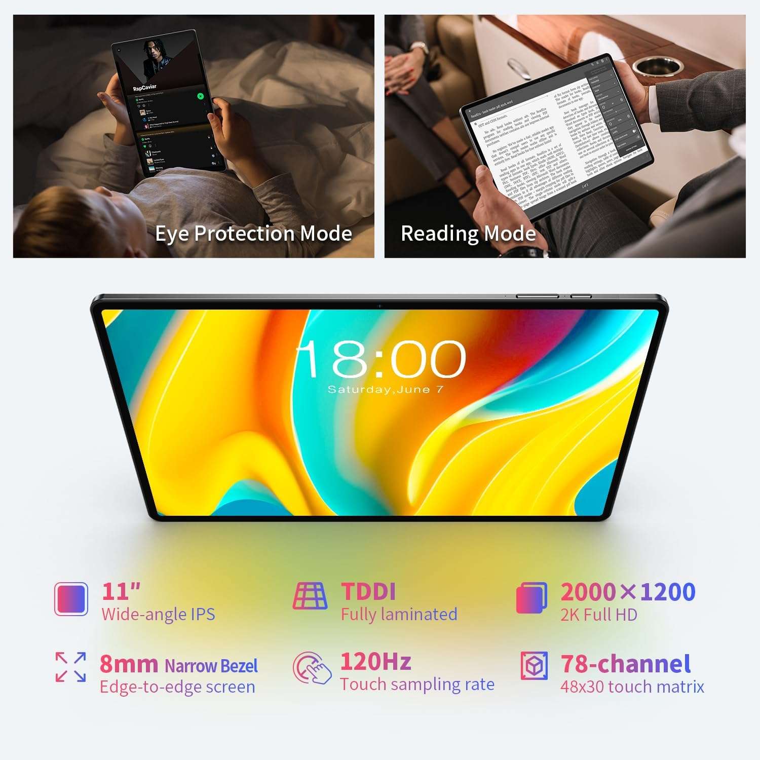 Custodia Protettiva Per TECLAST T50 Pro Tablet 11 Pollici, Cover Sottile Con Funzione Stand E Auto Sleep/Wake, Pelle PU E Guscio Rigido, Colore Nero