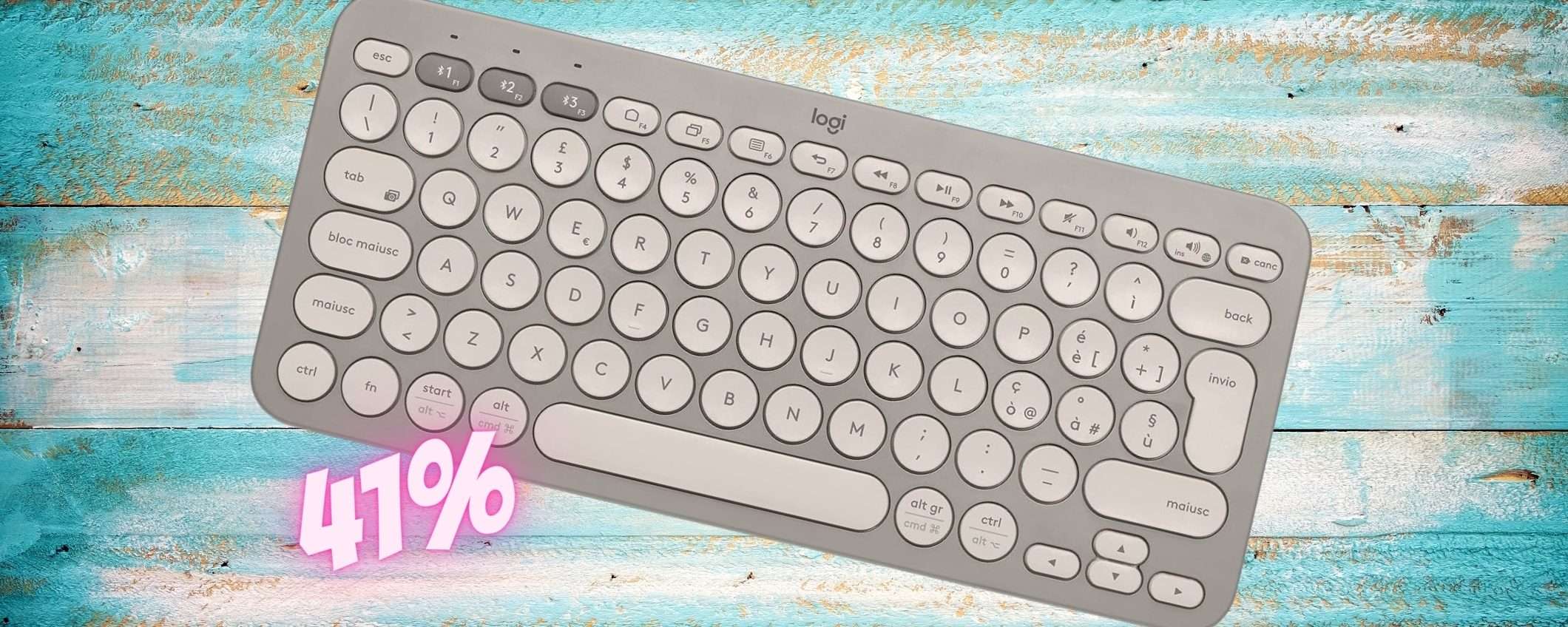 Logitech K380 FUORI TUTTO: sconto del 41% per averla al minimo Logitech K380 FUORI TUTTO: sconto del 41% per averla al minimo