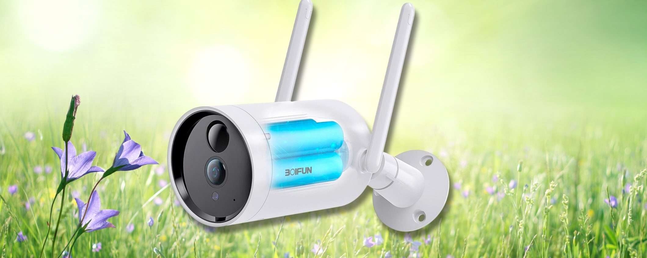 Senza fili e lente 2K: questa telecamera WiFi ESTERNO vede tutto (51€)