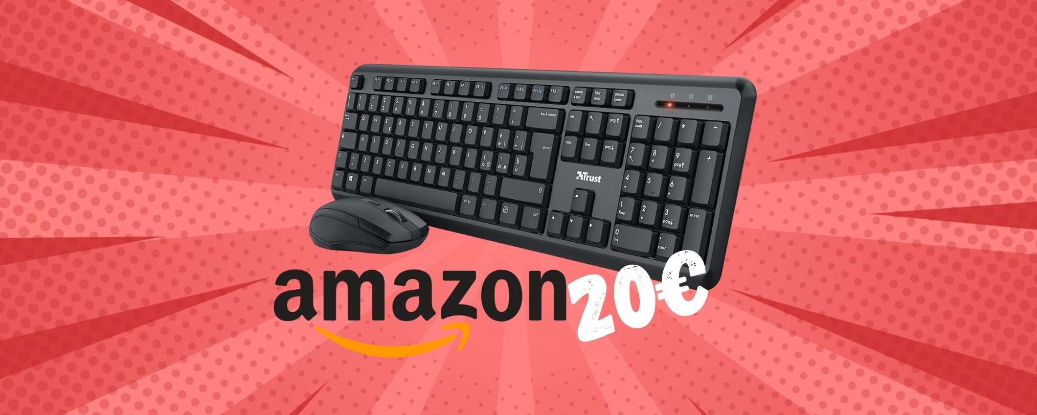 Trust Ymo: tastiera e mouse wireless a PREZZO SHOCK (20€) Trust Ymo: tastiera e mouse wireless a PREZZO SHOCK (20€)