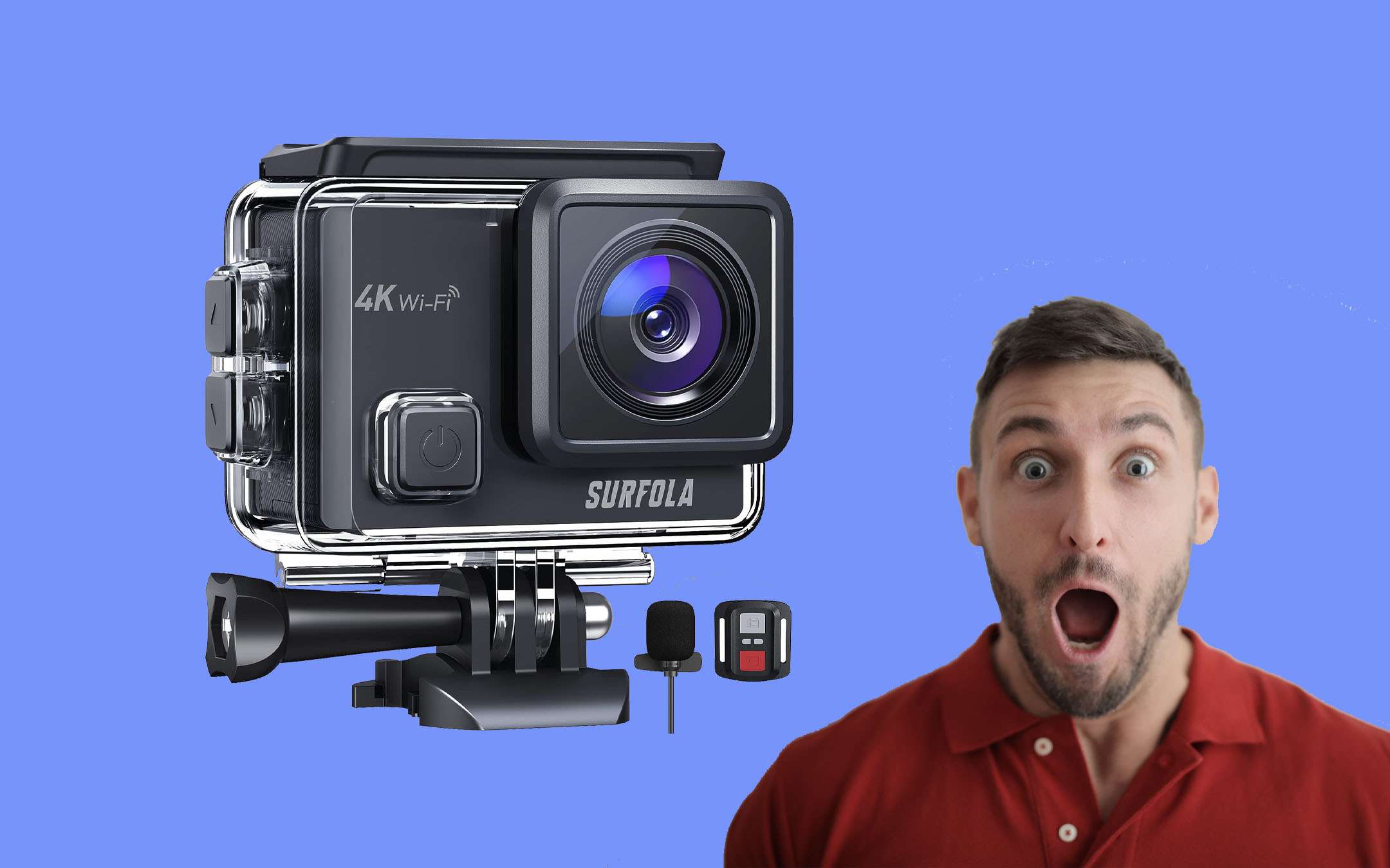 Action Cam 4K con accessori di montaggio a 41,99€ sconto BOMBA