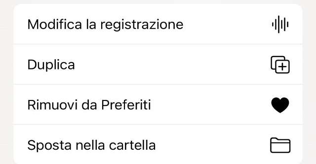 Come modificare una registrazione