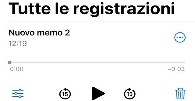Come modificare una registrazione