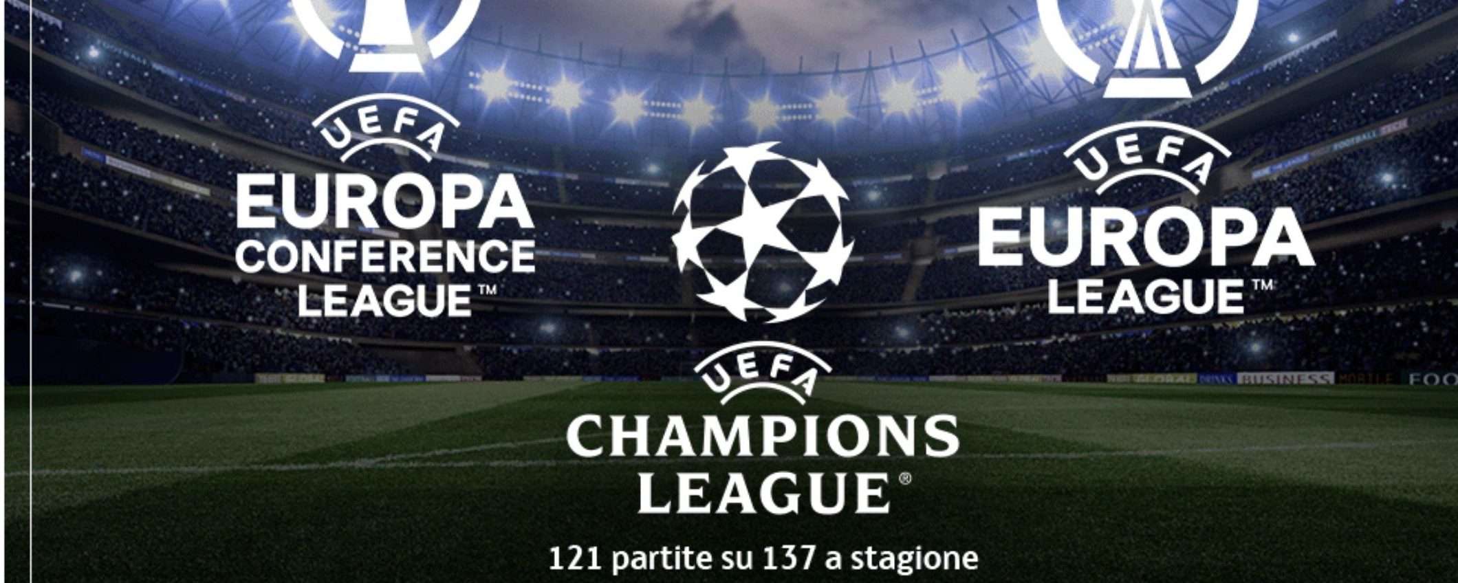 Le coppe europee sono in streaming su NOW a 9,99 euro al mese Le coppe europee sono in streaming su NOW a 9,99 euro al mese