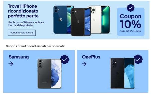 Offerte smartphone ricondizionati eBay