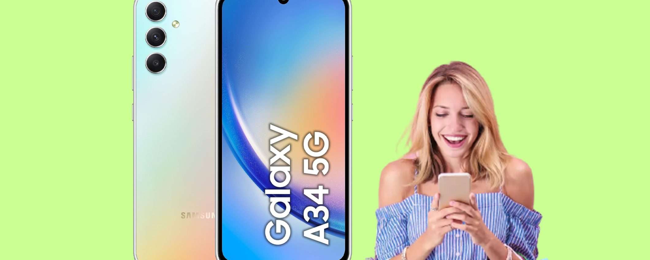 Extra Sconto 24% Unieuro: Galaxy A34 da 256GB in offerta a 212€