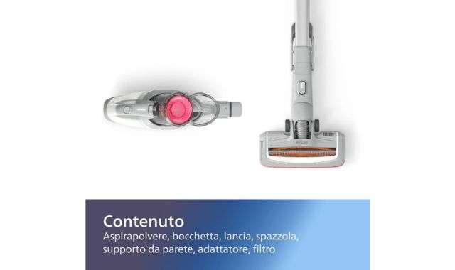 Scopa elettrica Philips contenuto confezione