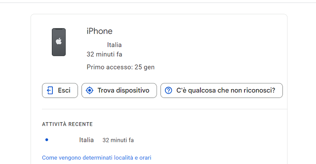 Account Google: scollegare un dispositivo