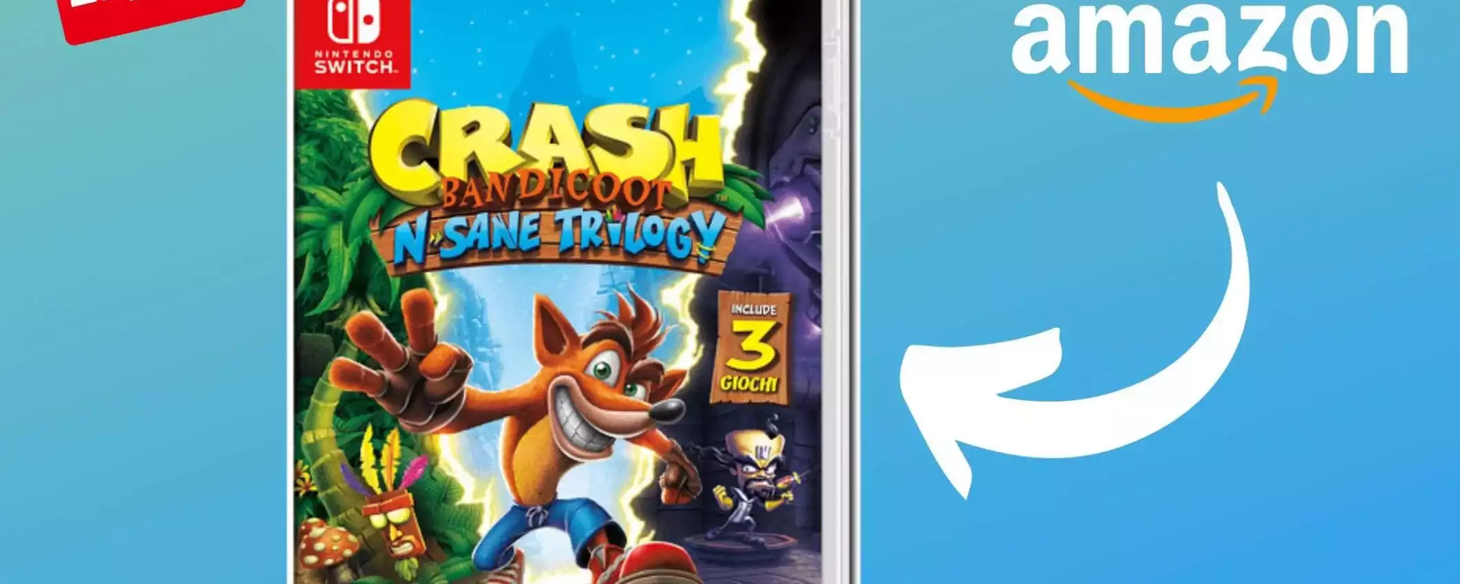 Crash Bandicoot N-Sane Trilogy per Nintendo Switch a soli 22€ su Amazon!