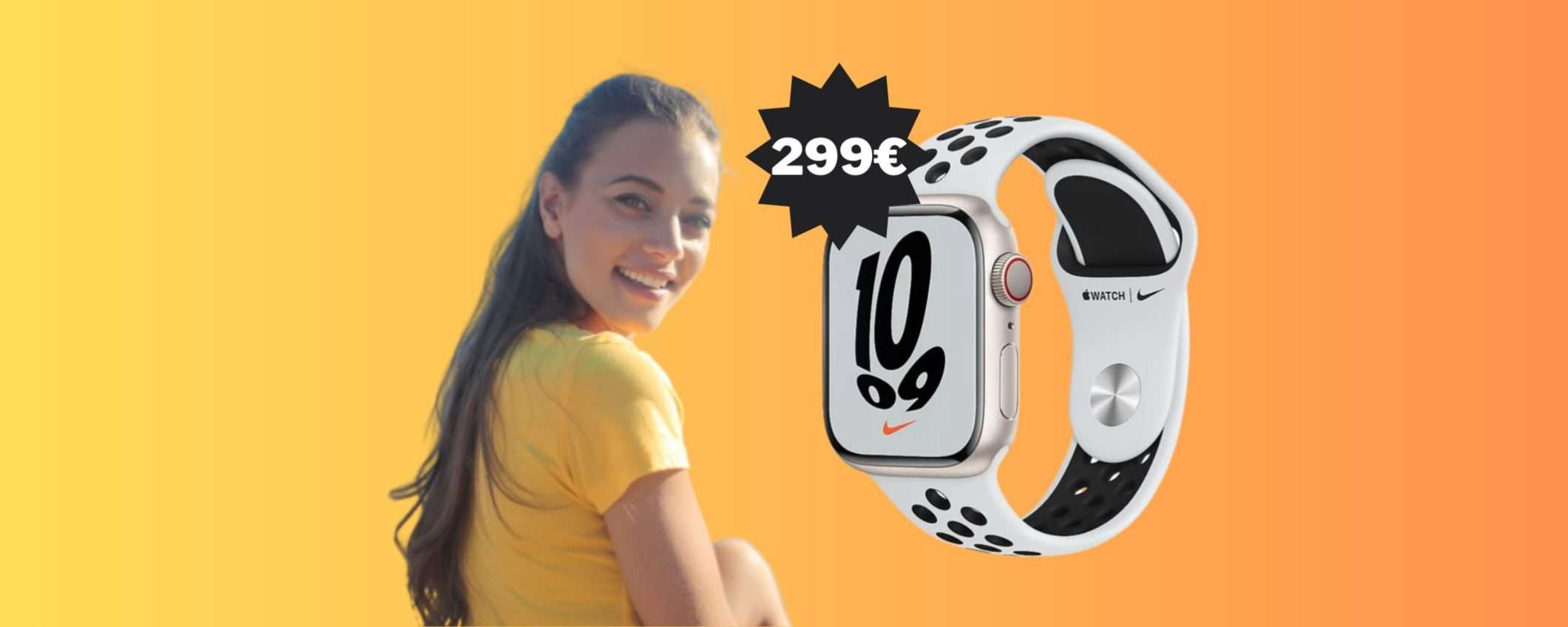 Apple Watch Nike Series 7 GPS+Cell in super offerta a 299 euro da MediaWorld Apple Watch Nike Series 7 GPS+Cell in super offerta a 299 euro da MediaWorld