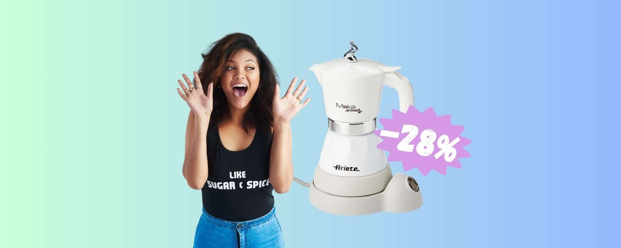 Ariete Moka Aroma: la caffettiera elettrica GENIALE al 28% Ariete Moka Aroma: la caffettiera elettrica GENIALE al 28%