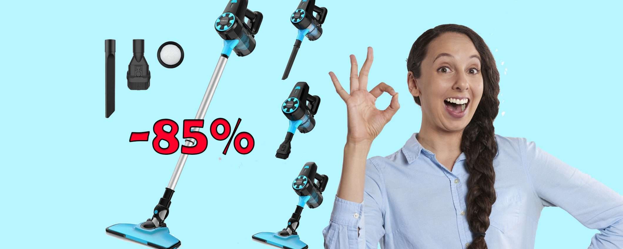 Aspirapolvere senza fili 3 in 1: sconto BOMBA dell'85% su Amazon Aspirapolvere senza fili 3 in 1: sconto BOMBA dell'85% su Amazon