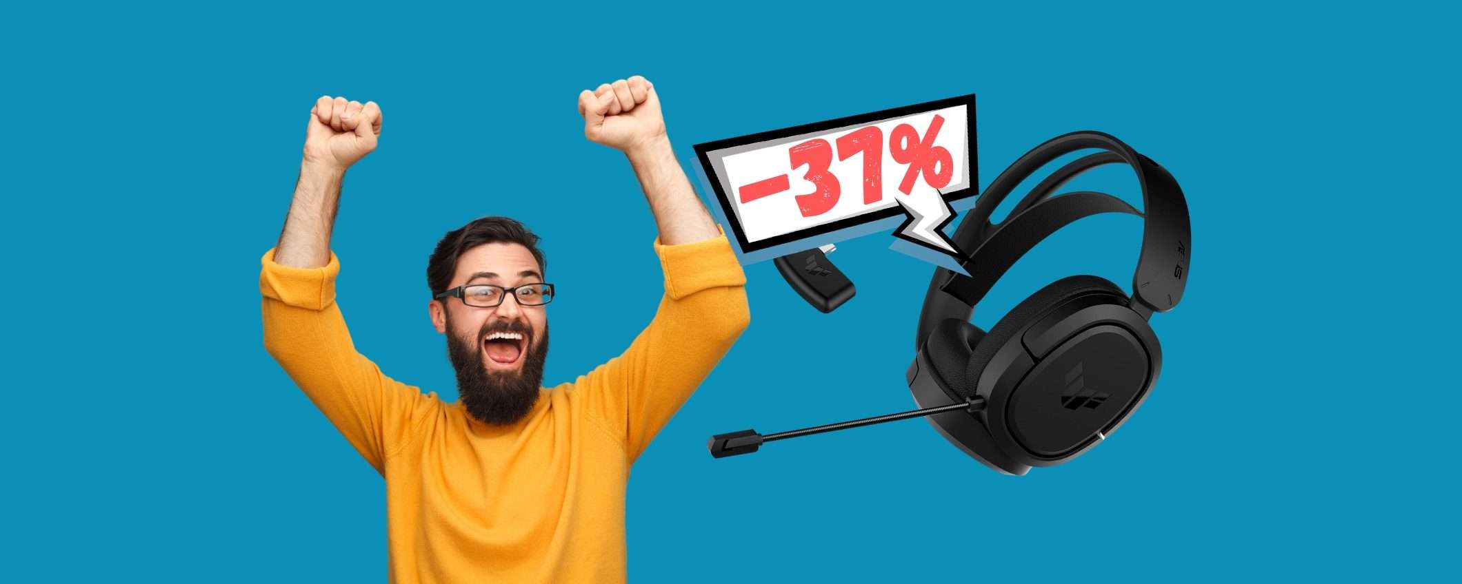 ASUS TUF Gaming H1: cuffie wireless con microfono SPETTACOLARI (-37%) ASUS TUF Gaming H1: cuffie wireless con microfono SPETTACOLARI (-37%)