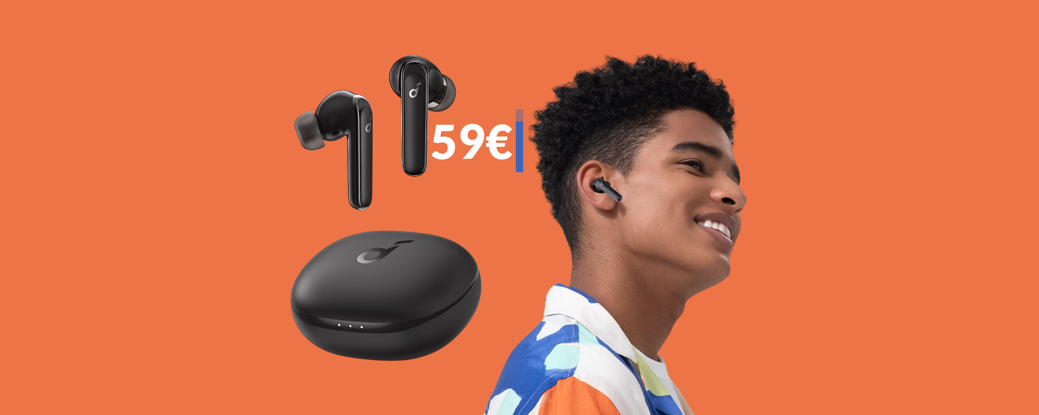 Auricolari Soundcore a 59€ con il DOPPIO sconto: 50h di musica