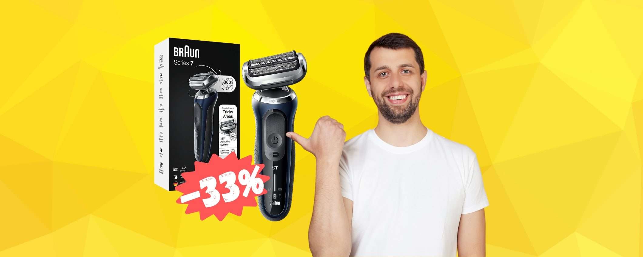 Braun Series 7: il rasoio elettrico dei SOGNI in OFFERTA al 33% Braun Series 7: il rasoio elettrico dei SOGNI in OFFERTA al 33%