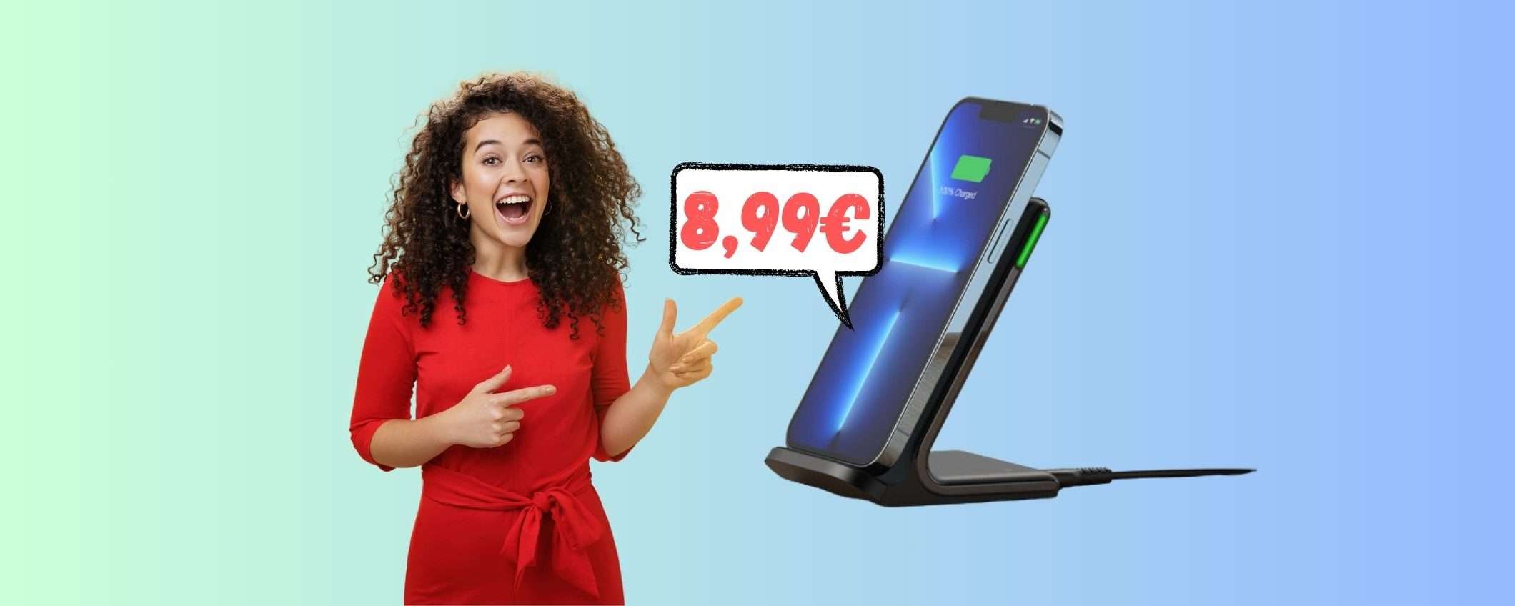 Caricatore wireless a un PREZZO ASSURDO, su Amazon 8,99€ Caricatore wireless a un PREZZO ASSURDO, su Amazon 8,99€