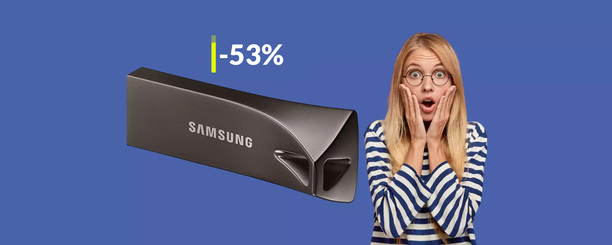 Chiavetta USB 128GB Samsung a meno di METÀ PREZZO (21€)