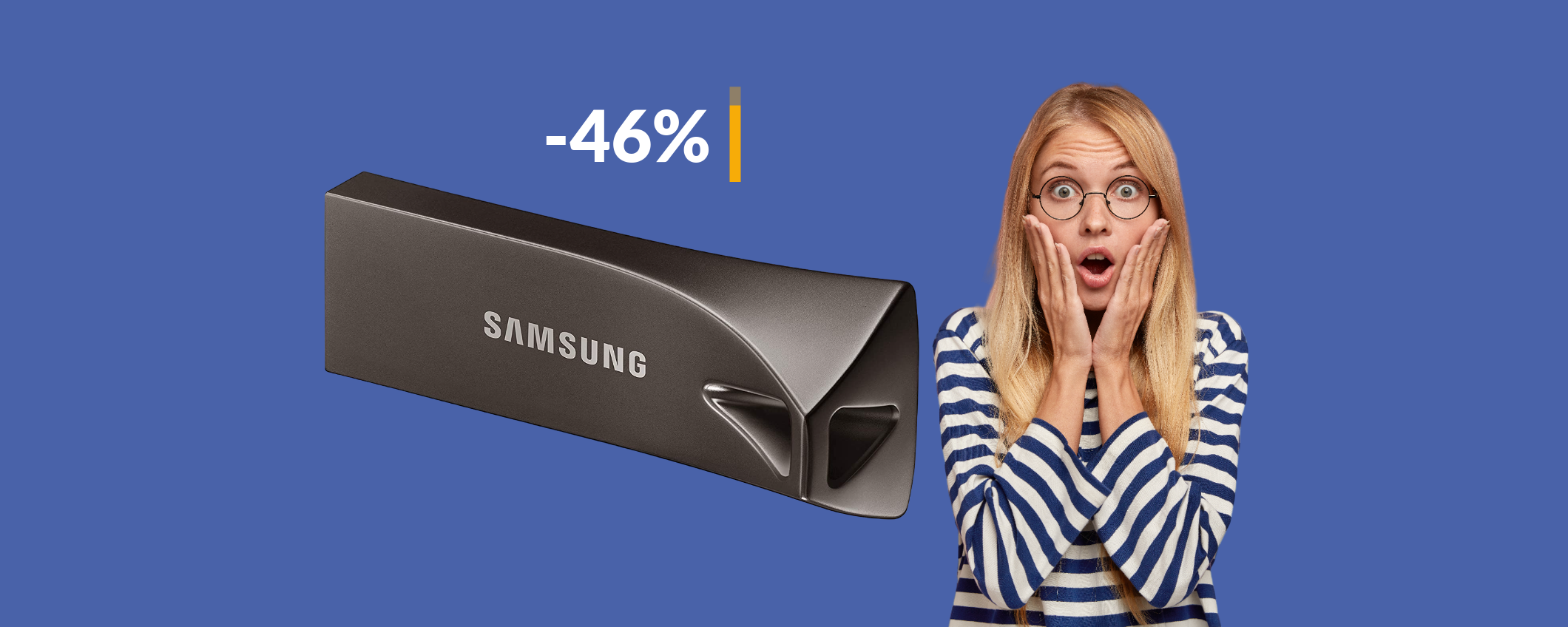 Chiavetta USB Samsung 256GB a quasi METÀ PREZZO: solo 38€