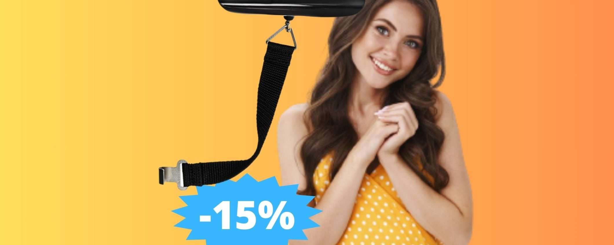 Bilancia digitale pesa valigie Amazon Basics: SUPER sconto del 15% Bilancia digitale pesa valigie Amazon Basics: SUPER sconto del 15%