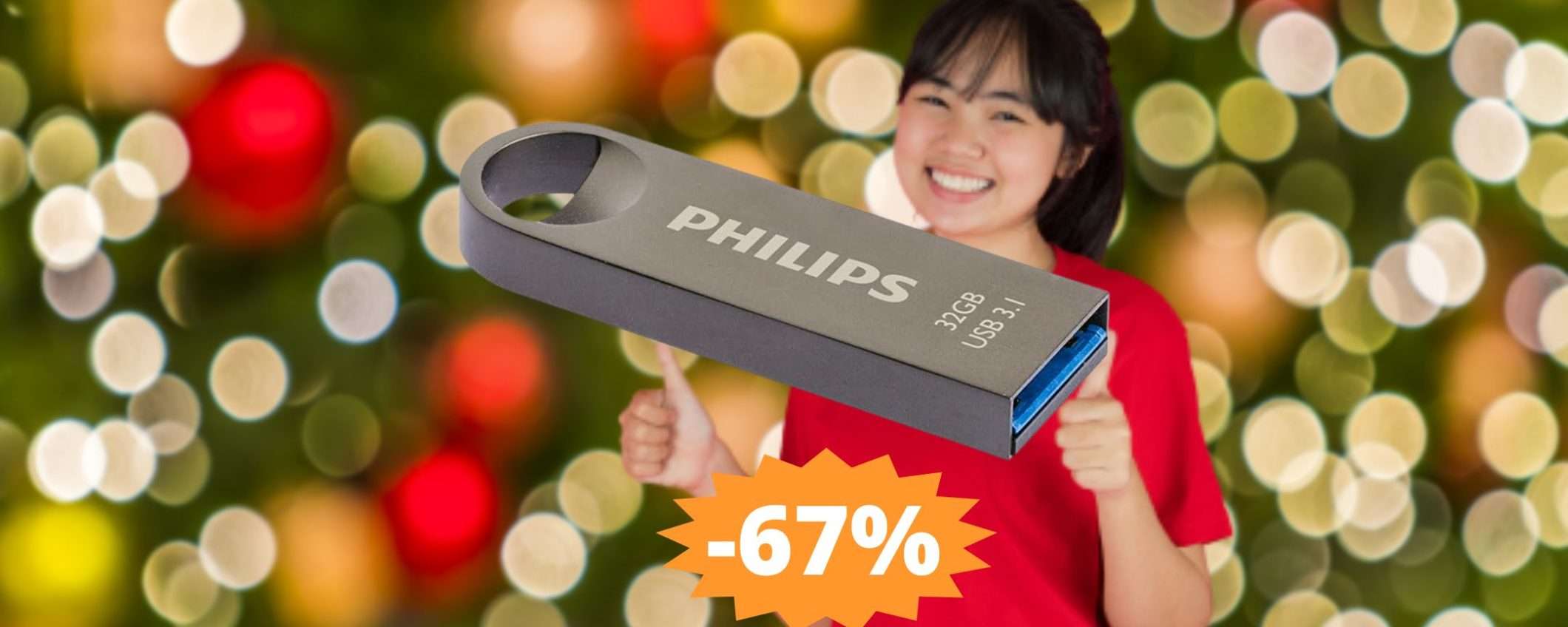 Chiavetta USB Philips Moon: un AFFARE incredibile (-67%)