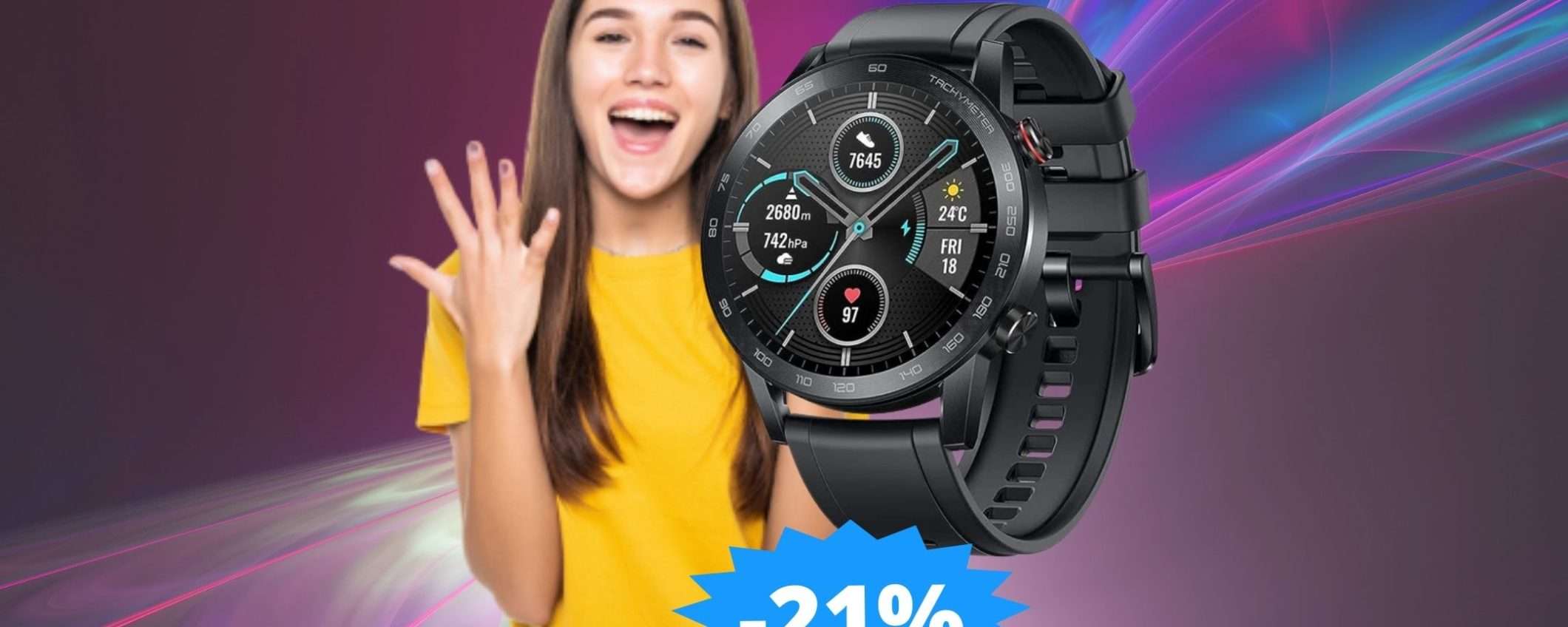 HONOR MagicWatch 2: un'OCCASIONE da non perdere (-21%) HONOR MagicWatch 2: un'OCCASIONE da non perdere (-21%)