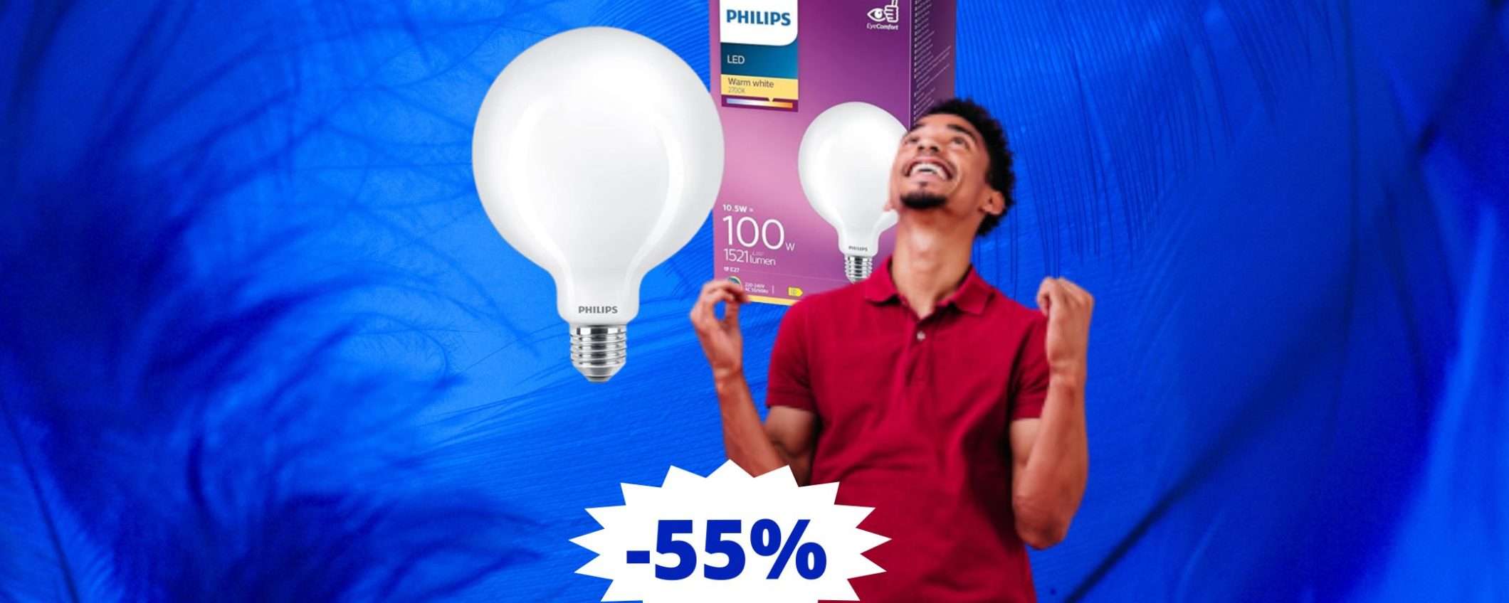 Philips LED Lampadina Globo: prezzo BOMBA su Amazon (-55%) Philips LED Lampadina Globo: prezzo BOMBA su Amazon (-55%)