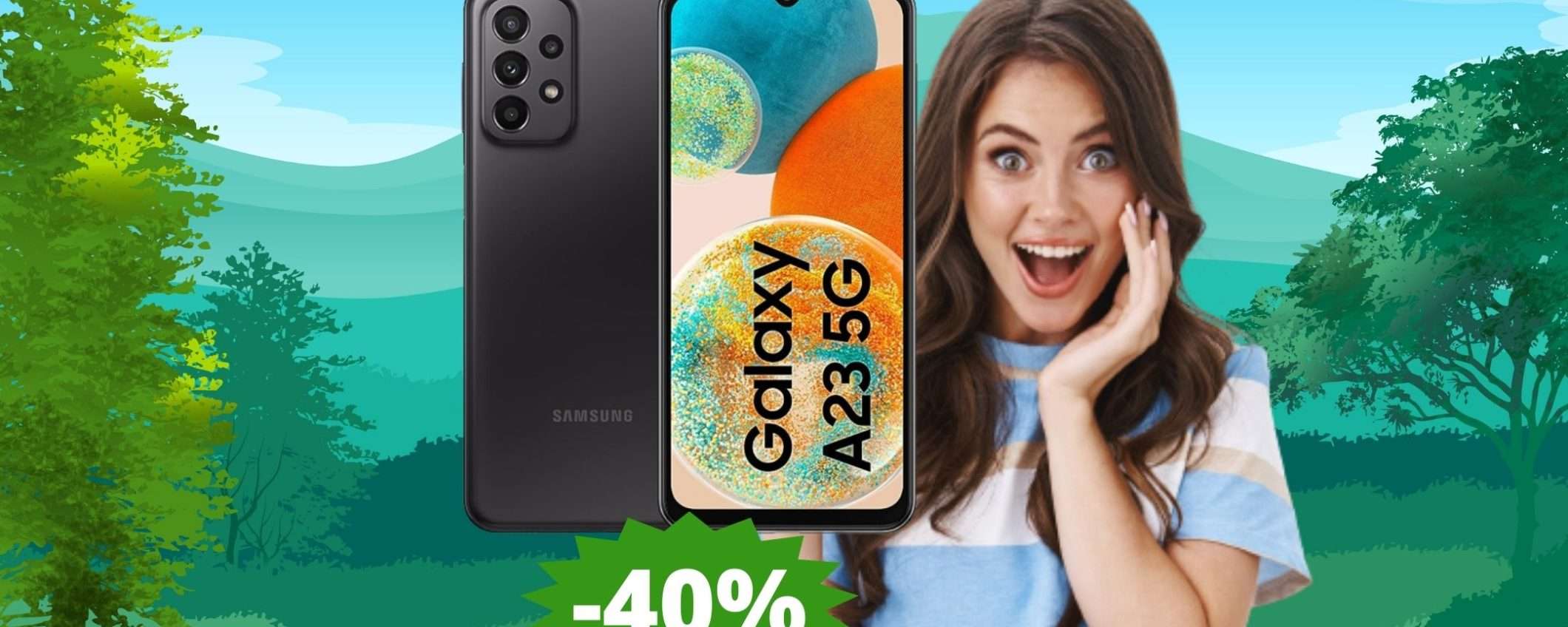 Samsung Galaxy A23: MEGA sconto del 40% su Amazon