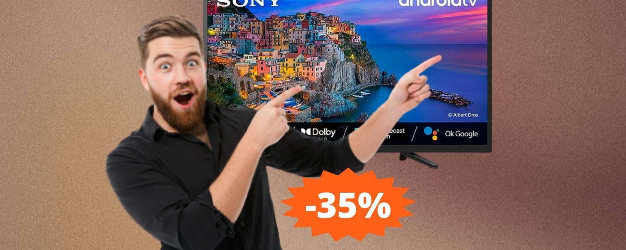 Smart TV Sony BRAVIA: con questo prezzo è IMPOSSIBILE resistergli -(35%) Smart TV Sony BRAVIA: con questo prezzo è IMPOSSIBILE resistergli -(35%)