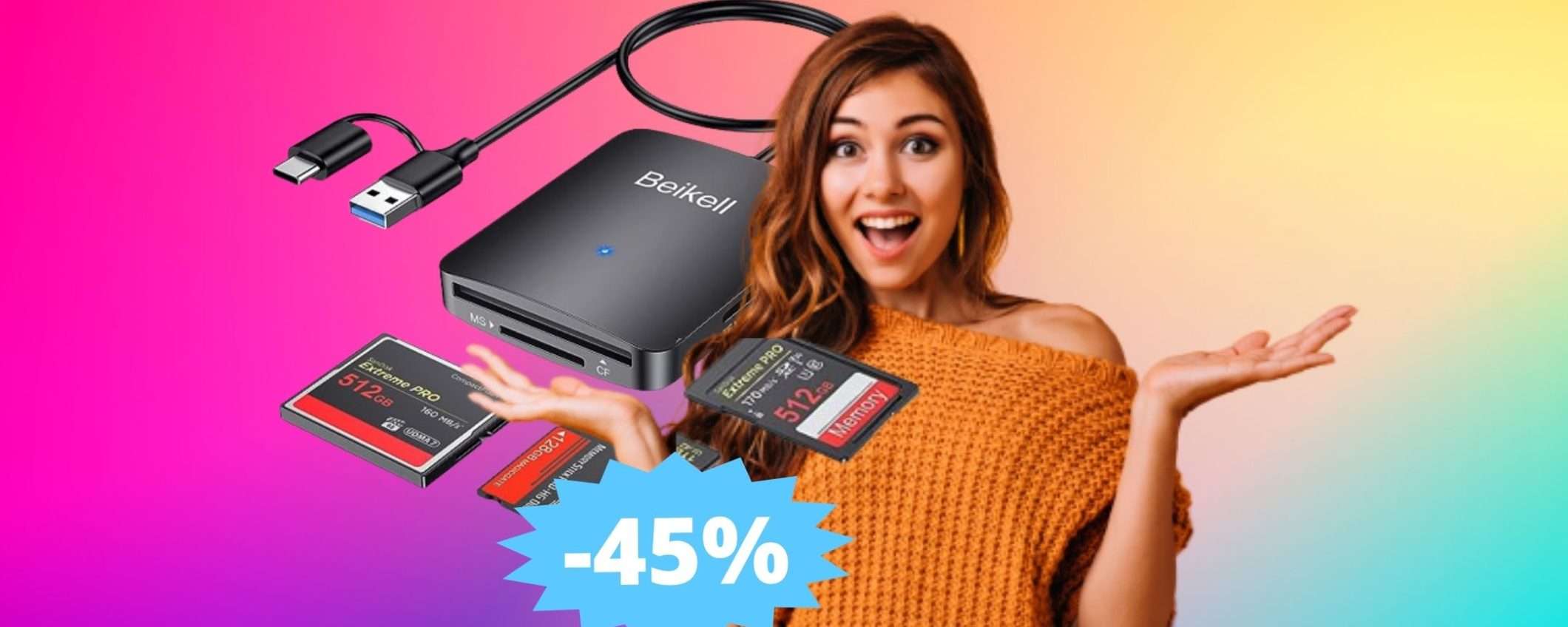 Lettore di schede 4 in 1: un AFFARE imperdibile su Amazon Lettore di schede 4 in 1: un AFFARE imperdibile su Amazon