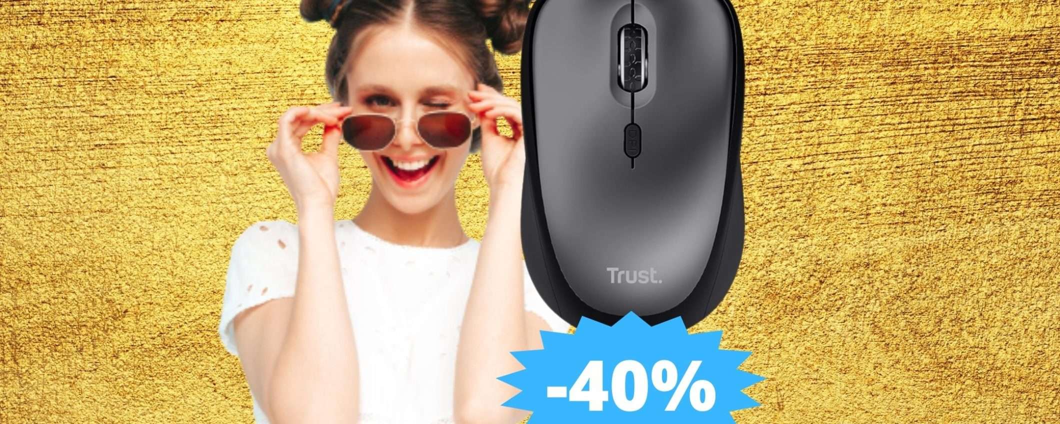 Mouse Trust Yvi+: ecologico, silenzioso e in MEGA sconto (-40%) Mouse Trust Yvi+: ecologico, silenzioso e in MEGA sconto (-40%)