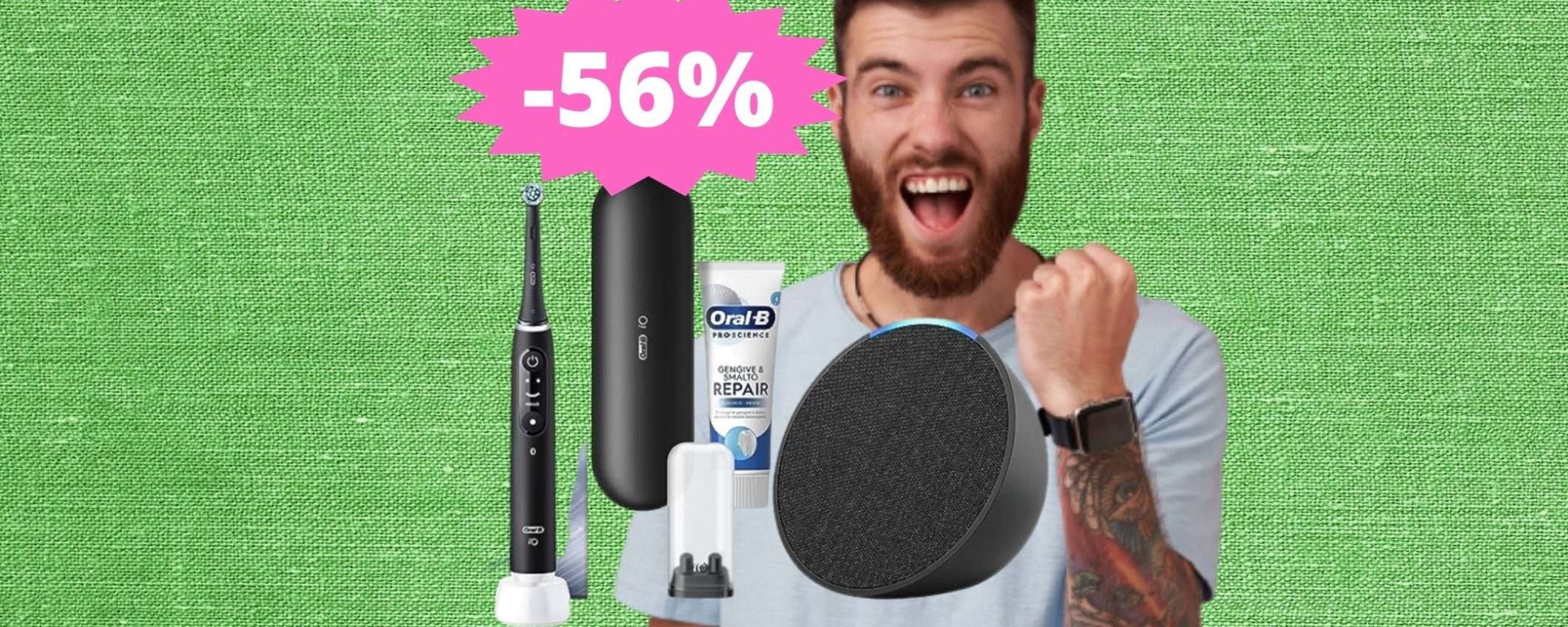 Spazzolino elettrico Oral-B più Alexa Echo Pop: sconto FOLLE su Amazon Spazzolino elettrico Oral-B più Alexa Echo Pop: sconto FOLLE su Amazon