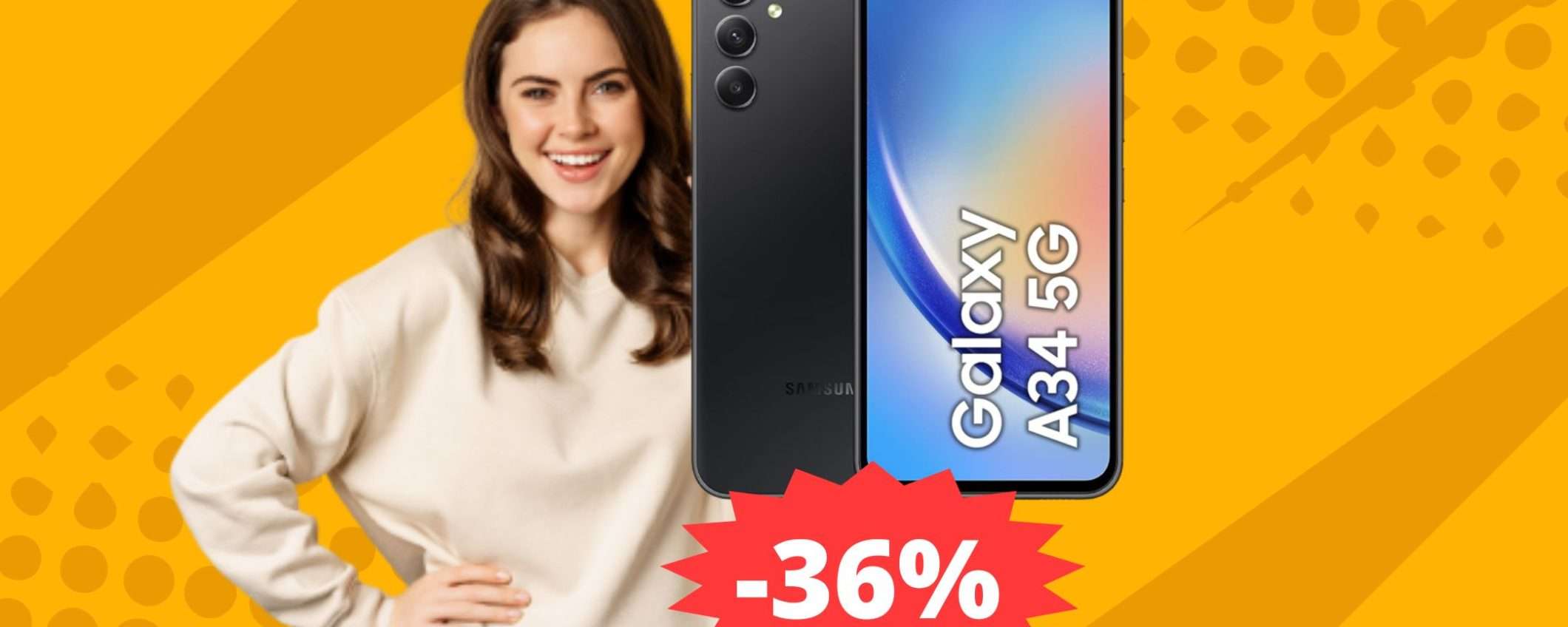Samsung Galaxy A34: il RE dei medio gamma in MEGA sconto Samsung Galaxy A34: il RE dei medio gamma in MEGA sconto