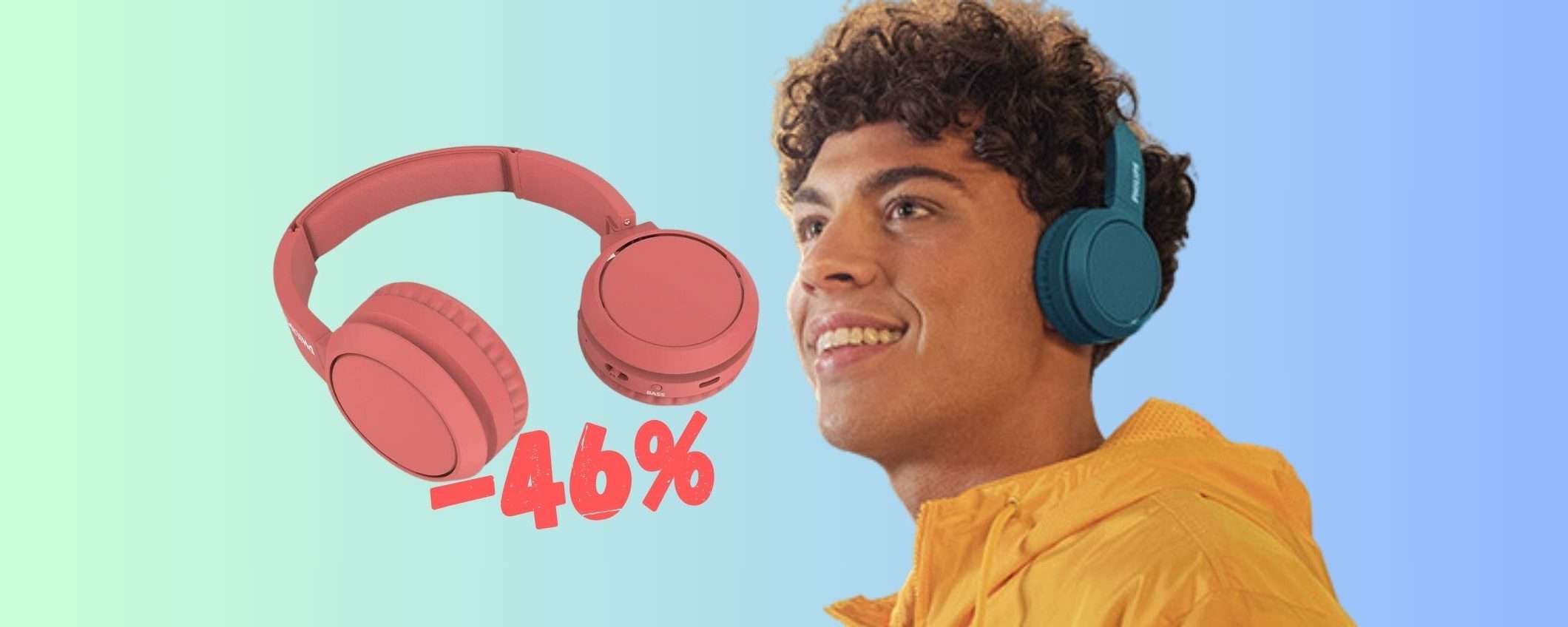 Cuffie wireless Philips: che AFFARE su Amazon, SCONTO del 46% Cuffie wireless Philips: che AFFARE su Amazon, SCONTO del 46%