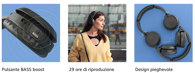cuffie-wireless-philips-affare-amazon-sconto-46-pulsante