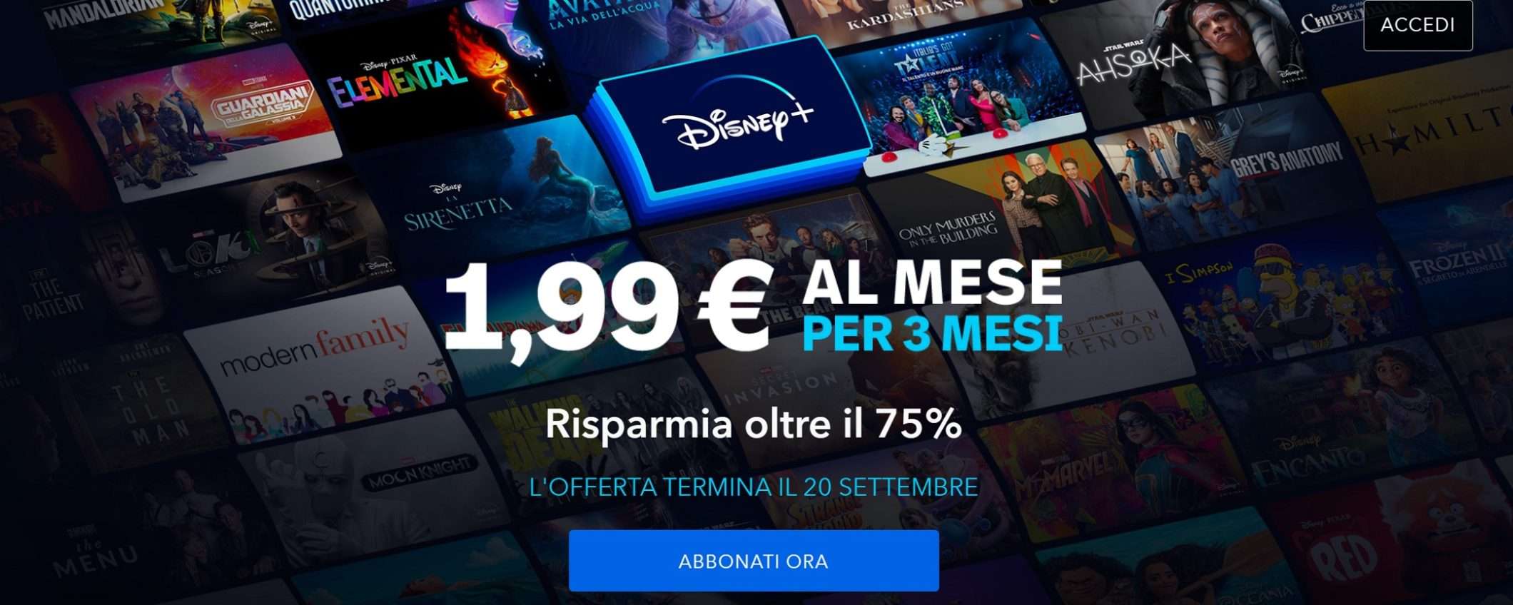 Disney+ a 1,99 euro al mese per 3 mesi? L'offerta sta per scadere Disney+ a 1,99 euro al mese per 3 mesi? L'offerta sta per scadere